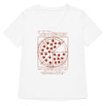 Vitruvian Pizza Women S V Neck Tee V Neck T Shirt Clean Design