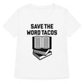 Save The Word Tacos Women S V Neck Tee V Neck T Shirt Everyday Wear