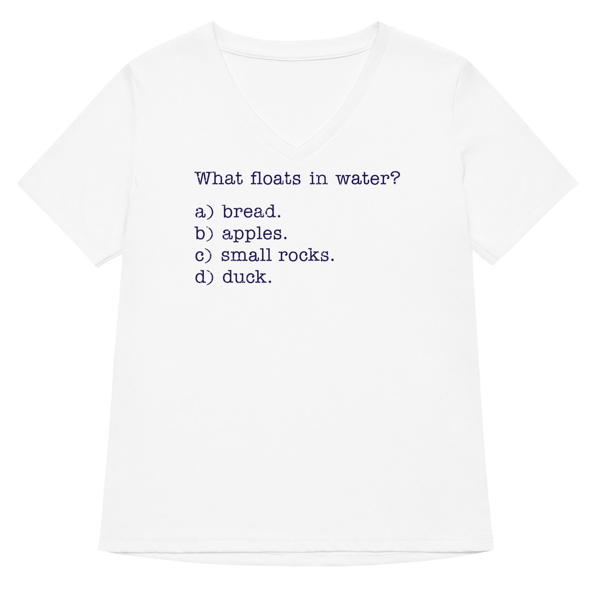 What Floats In Water Women S V Neck Tee V Neck T Shirt Everyday Wear