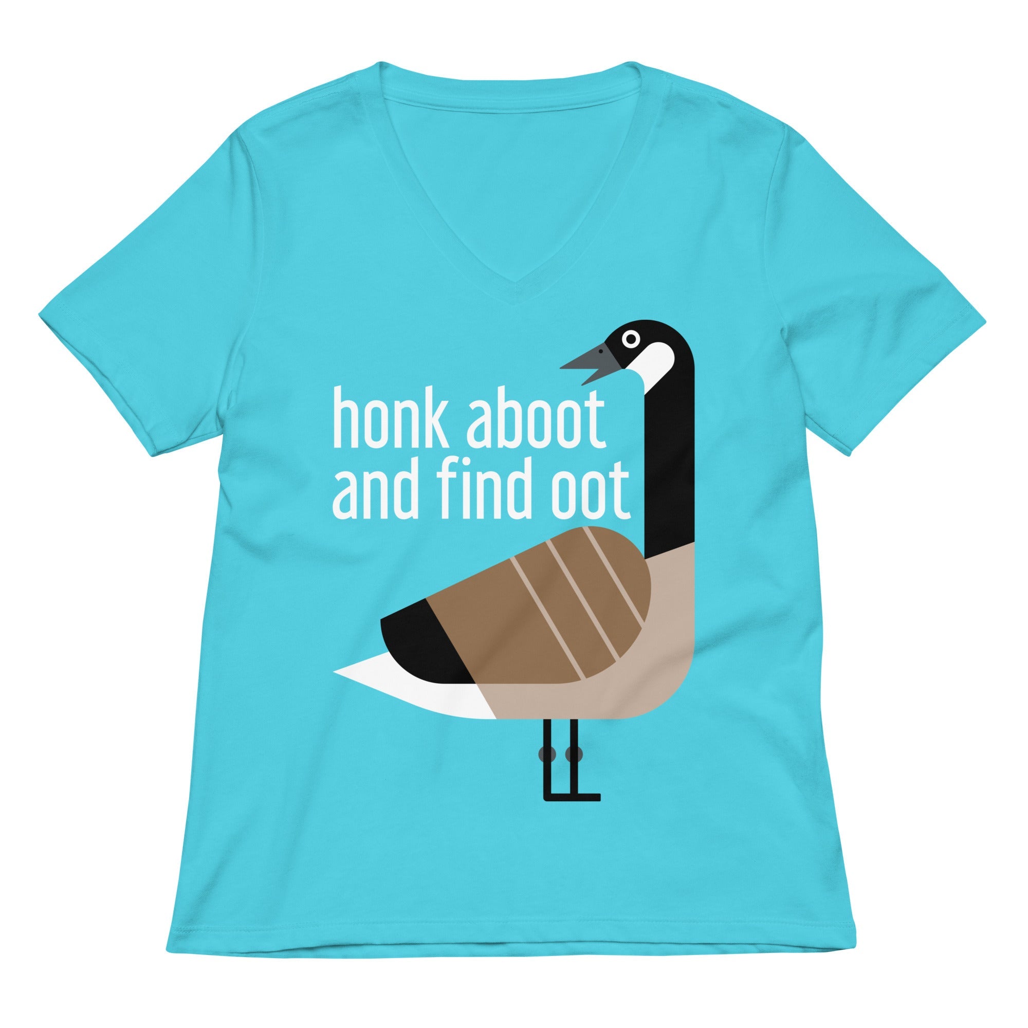 Honk Aboot And Find Oot Women S V Neck Tee V Neck T Shirt Premium Print